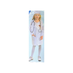 White Coat with Red Cross Nurse Costume - Kids (Large)