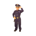 Blue Police Suit With Cap Costume - Kids (Large)