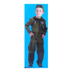 Air Force Full Suit & Cap (Green) Costume - Kids (Large)