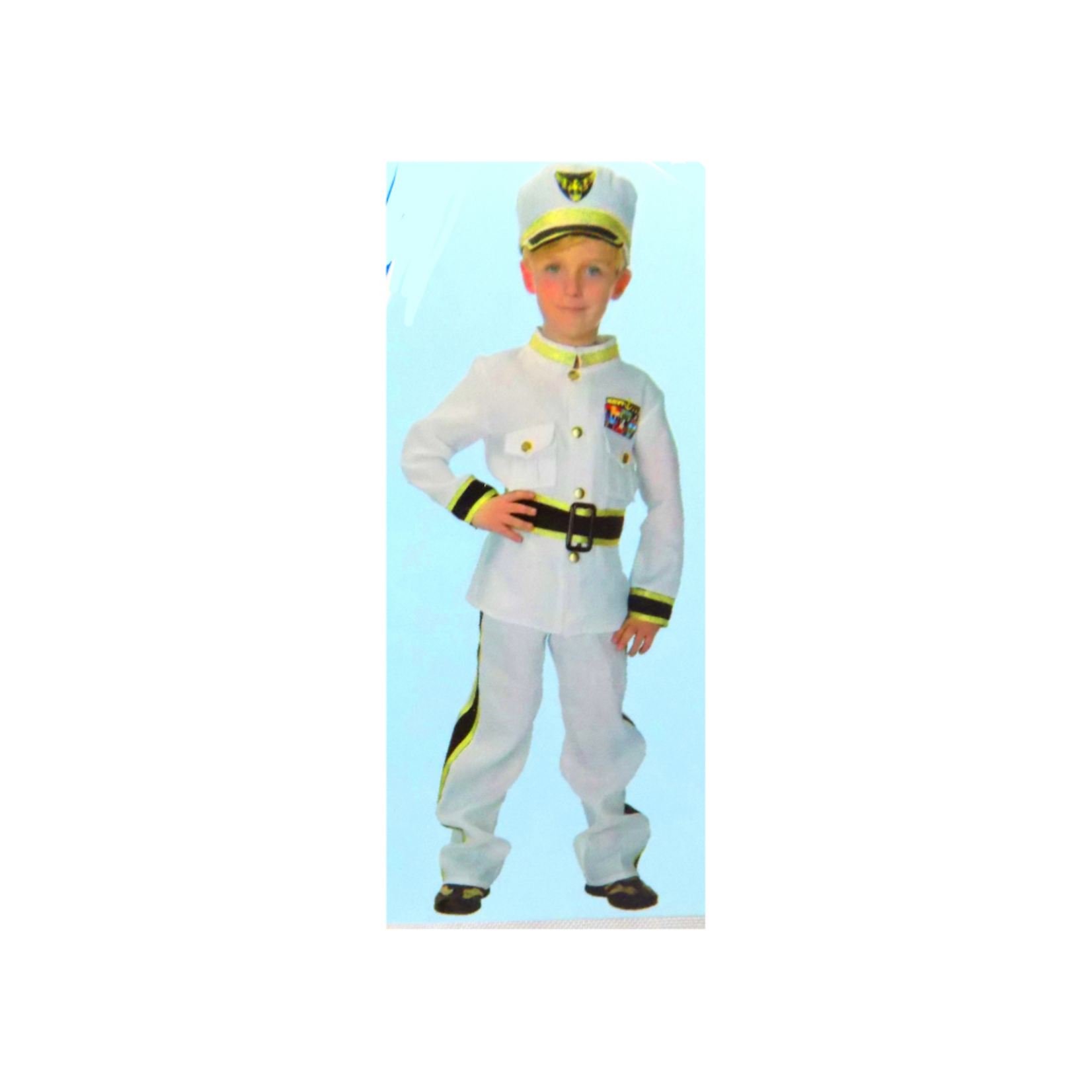 White Navy with Cap Costume - Kids (Large)