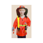 Fireman Long Sleeve with Cap Costume - Kids
