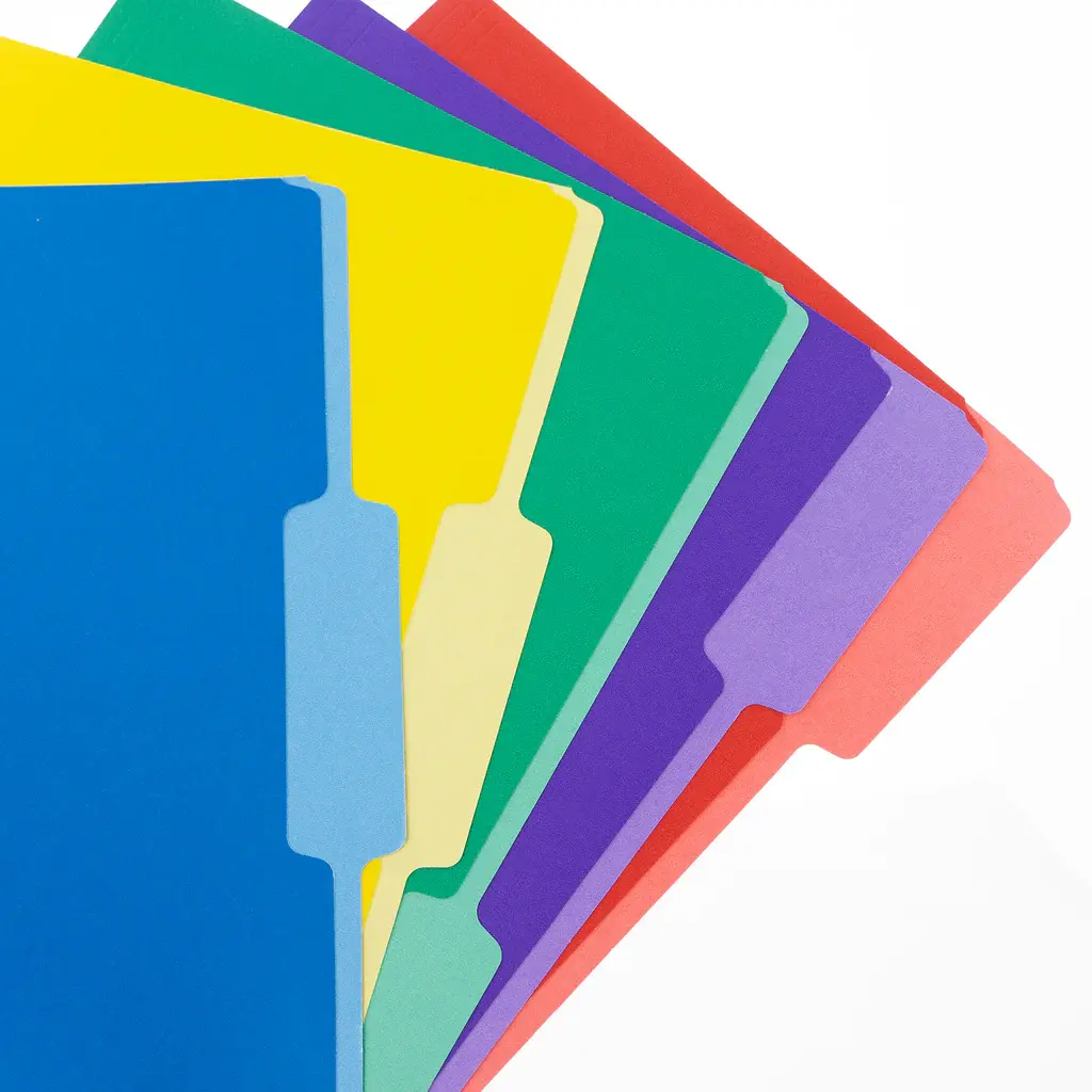 Samaroo's BAZIC 1/3 Cut Letter Size Color File Folder (100/box) - Samaroo's Limited