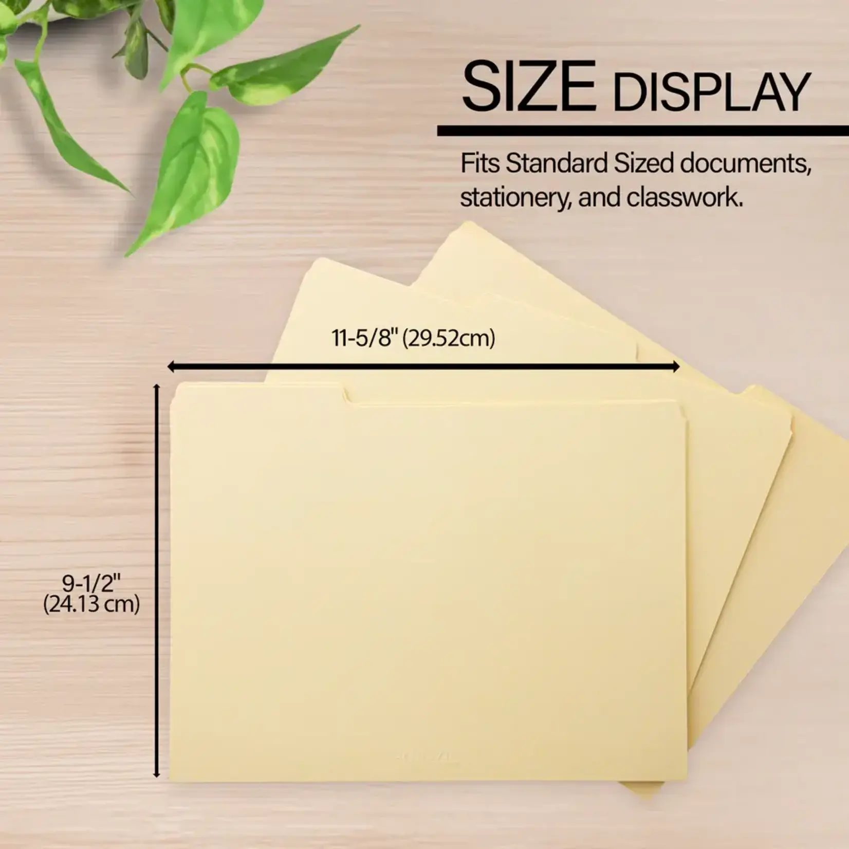 BAZIC 1/3 Cut Letter Size Manila File Folder (5pcs)
