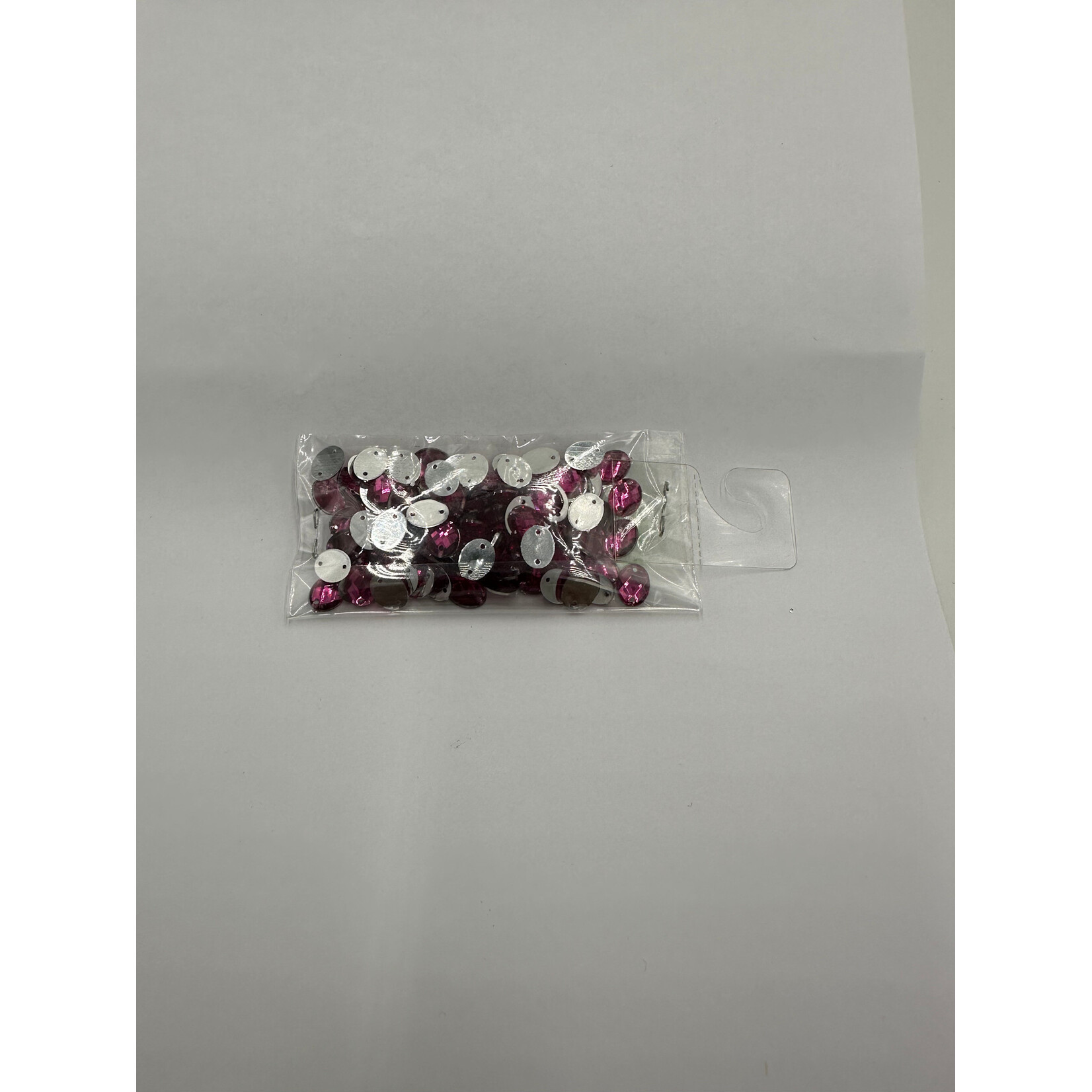 Crystal Plain 8 x 10mm (0val) Deep Pink