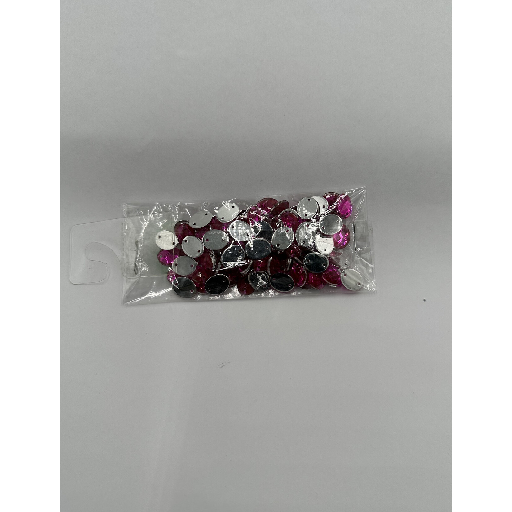 Crystal Plain 8 x 10mm (0val) Hot Pink
