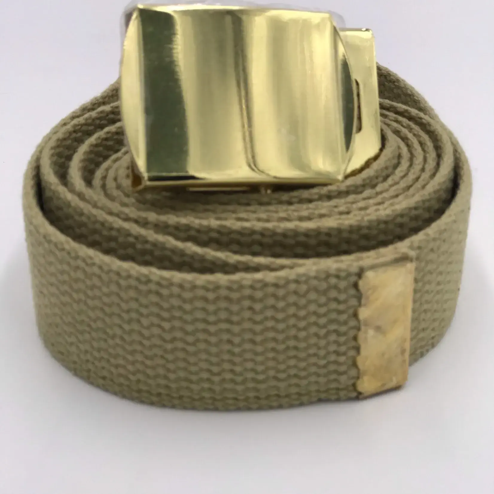 Military Web Belts  Khaki & Gold 54 Inches