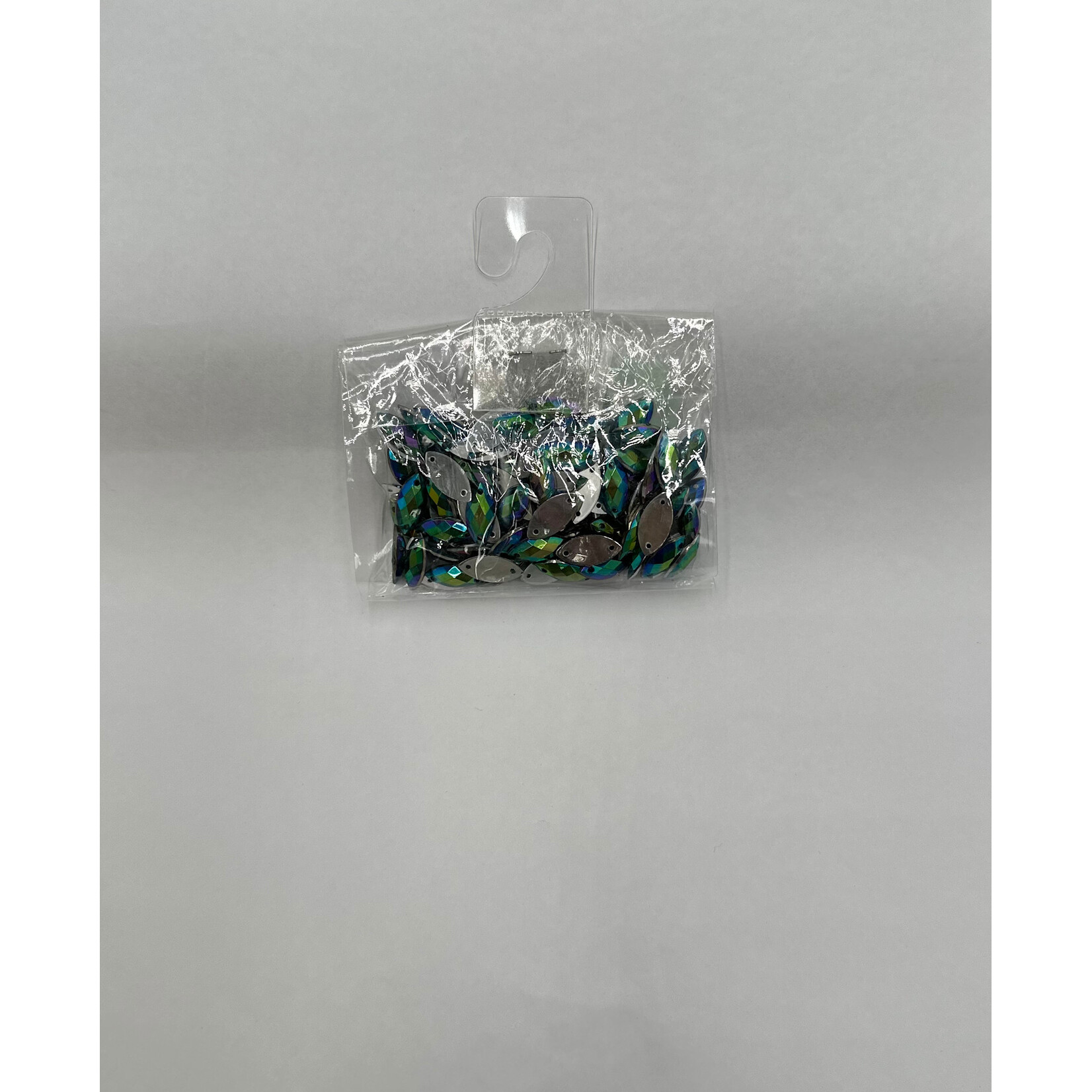 Crystal AB 7 x 15mm (Navette) Dark Green