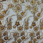 Embroidery Sequins & Bead 125-130cm - Gold
