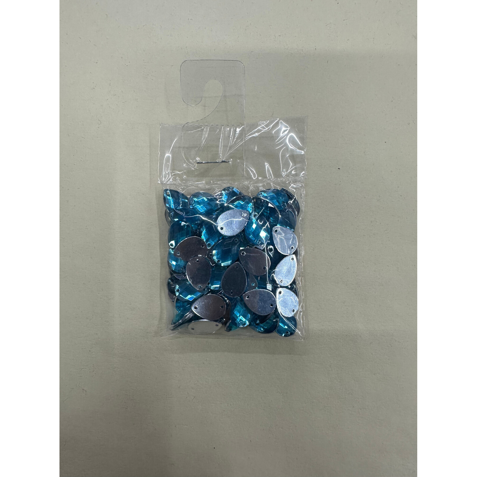 Crystal Plain 10 x 14mm (Drop) Sky Blue