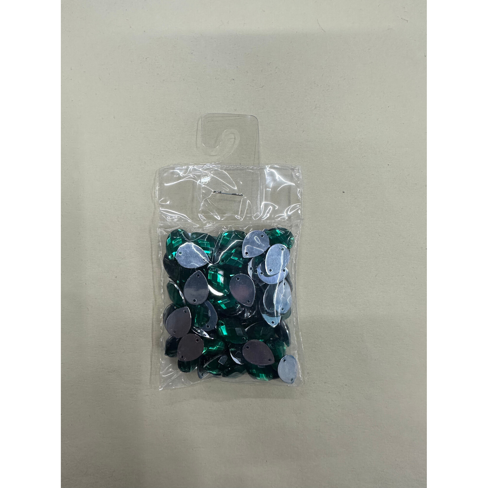 Crystal Plain 10 x 14mm (Drop) Dark Green