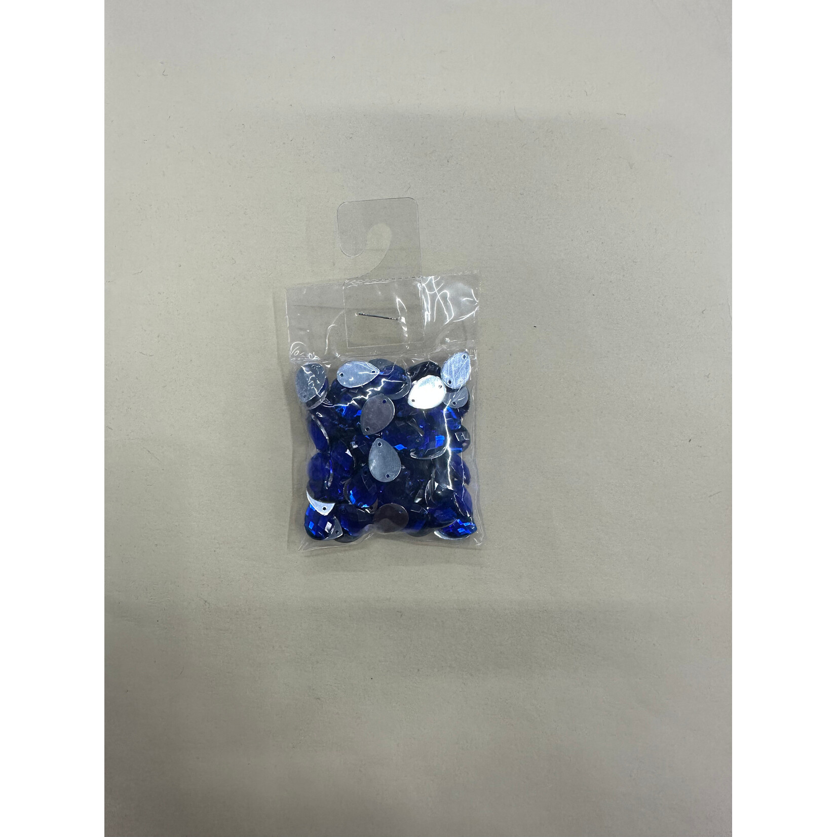 Crystal Plain 10 x 14mm (Drop) Sapphire Blue