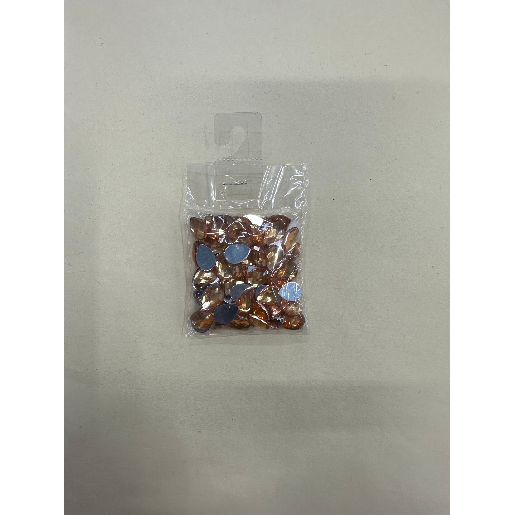 Crystal Plain 10 x 14mm (Drop) Orange