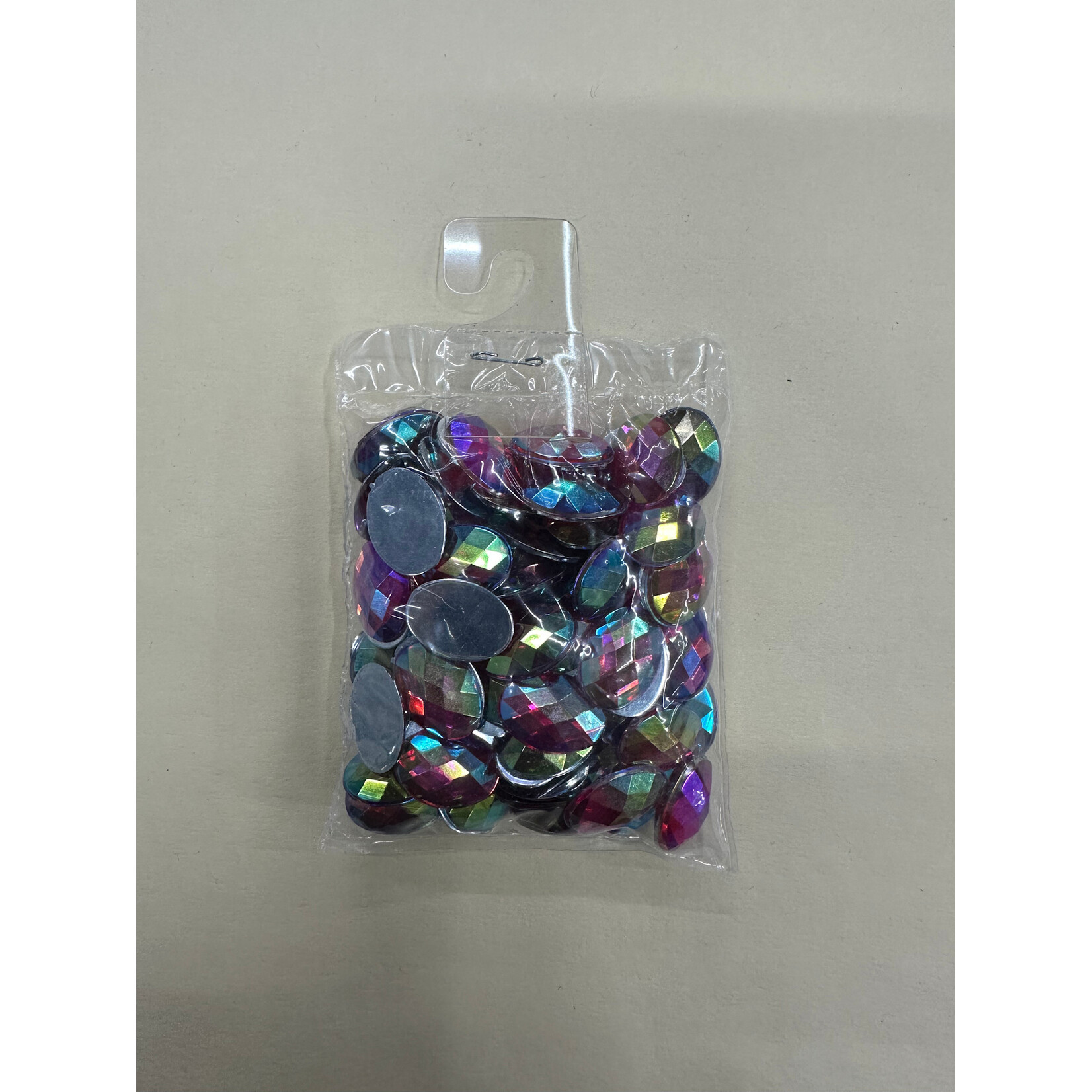 Crystal AB 13 x 18mm (Oval) Deep Pink