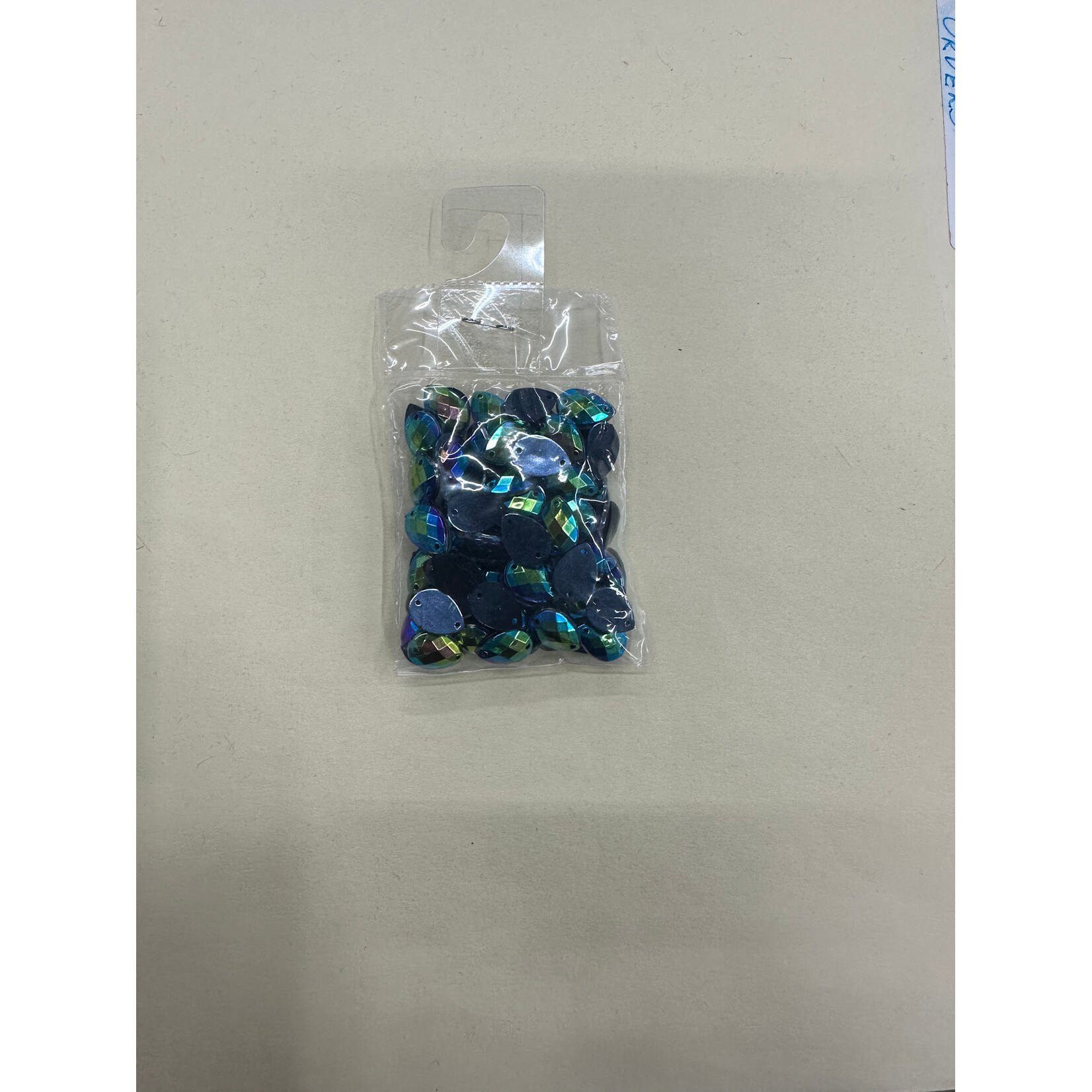 Crystal Plain 10 x 14mm (Drop) Blue Iridescent