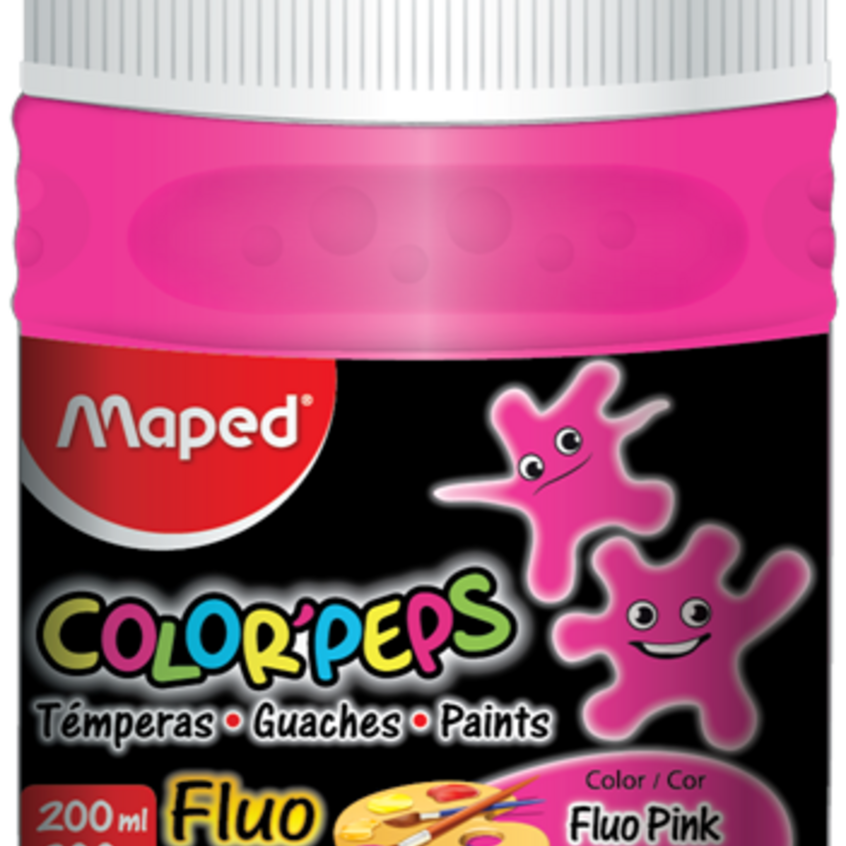 Maped Paint Pot Fluorescent Color Peps 200ml -  Pink
