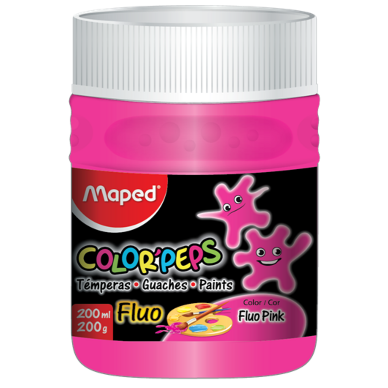 Maped Paint Pot Fluorescent Color Peps 200ml -  Pink