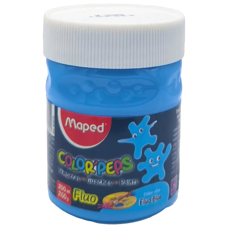 Maped Paint Pot Fluorescent Color Peps 200ml - Blue - Samaroo's Limited