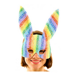 Rhinestone Rainbow Bunny Mask