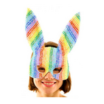 Rhinestone Rainbow Bunny Mask