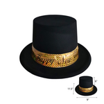 Black Tall Top Hat Happy New Year