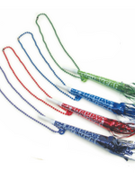 Asst Color Beads With 13" Fringed Happy New Years Horn