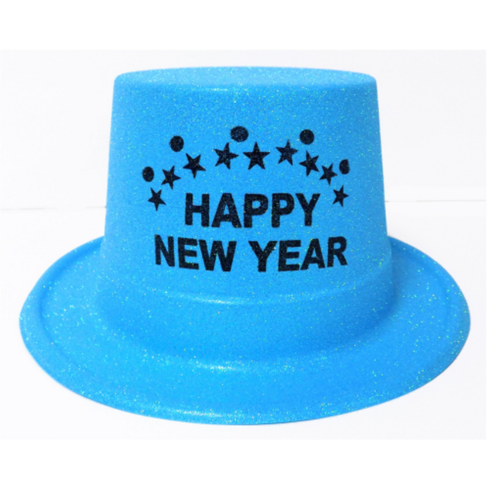 Glitter Happy New Year Plastic Top Hat