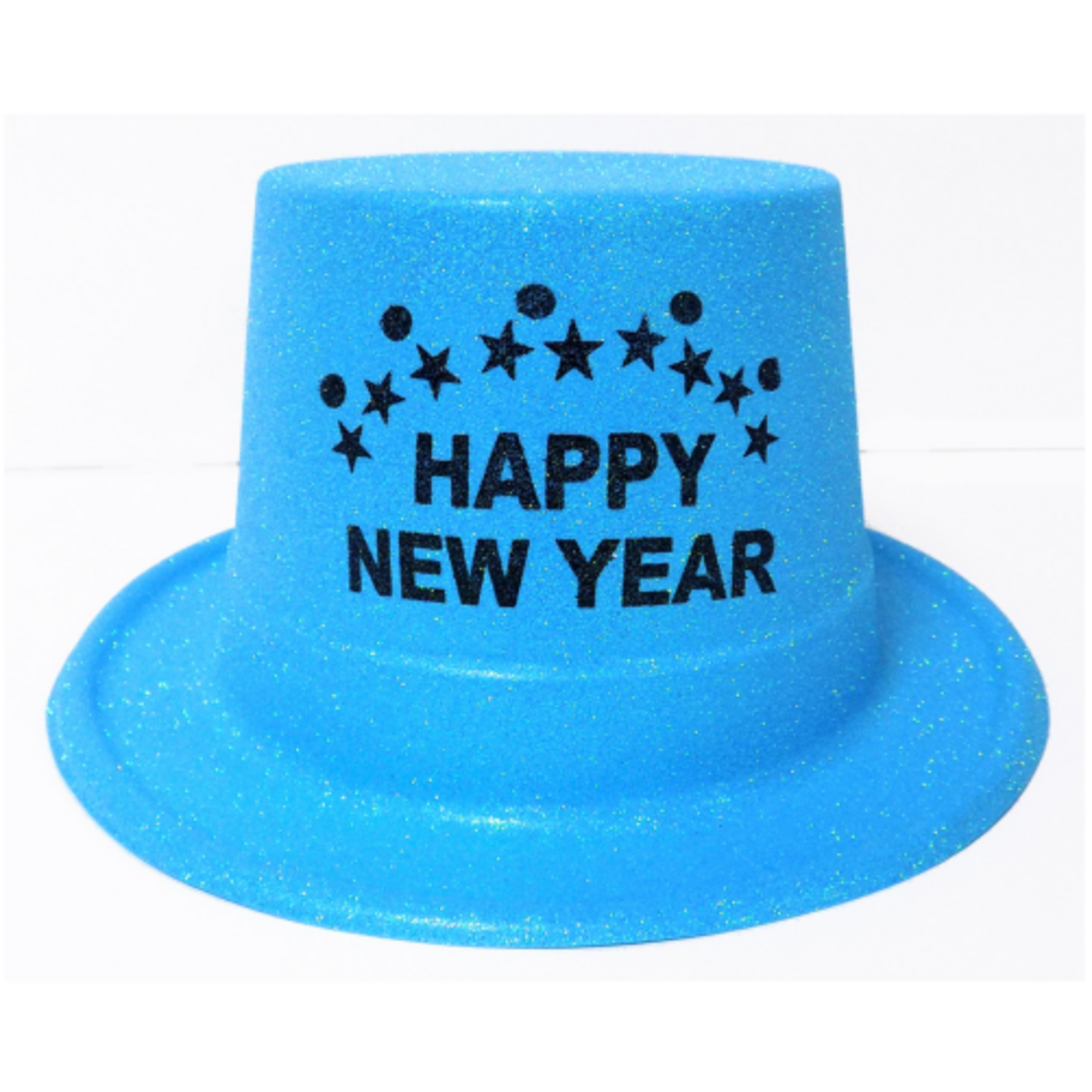 Glitter Happy New Year Plastic Top Hat