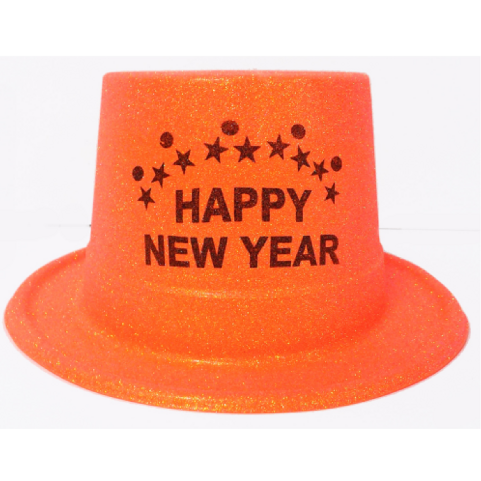 Glitter Happy New Year Plastic Top Hat
