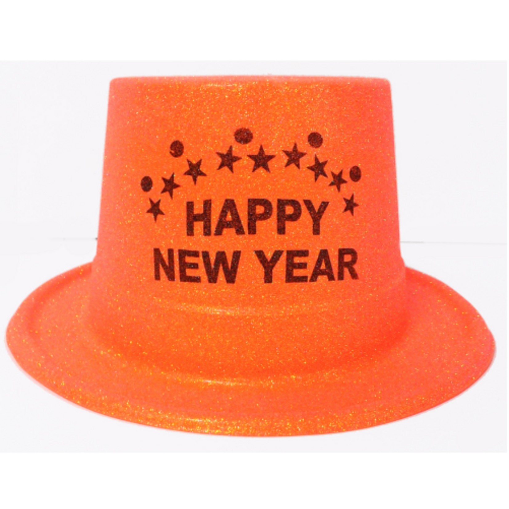 Glitter Happy New Year Plastic Top Hat