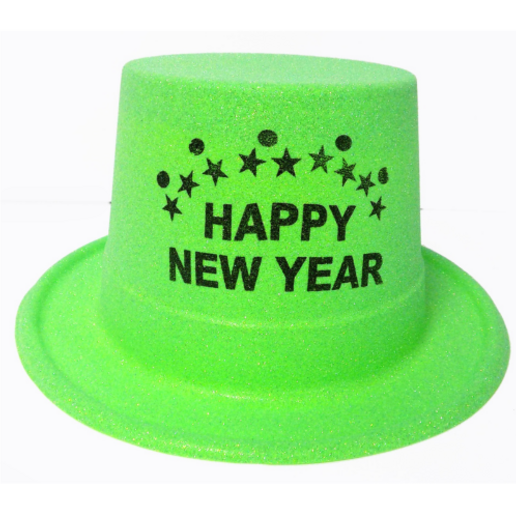 Glitter Happy New Year Plastic Top Hat