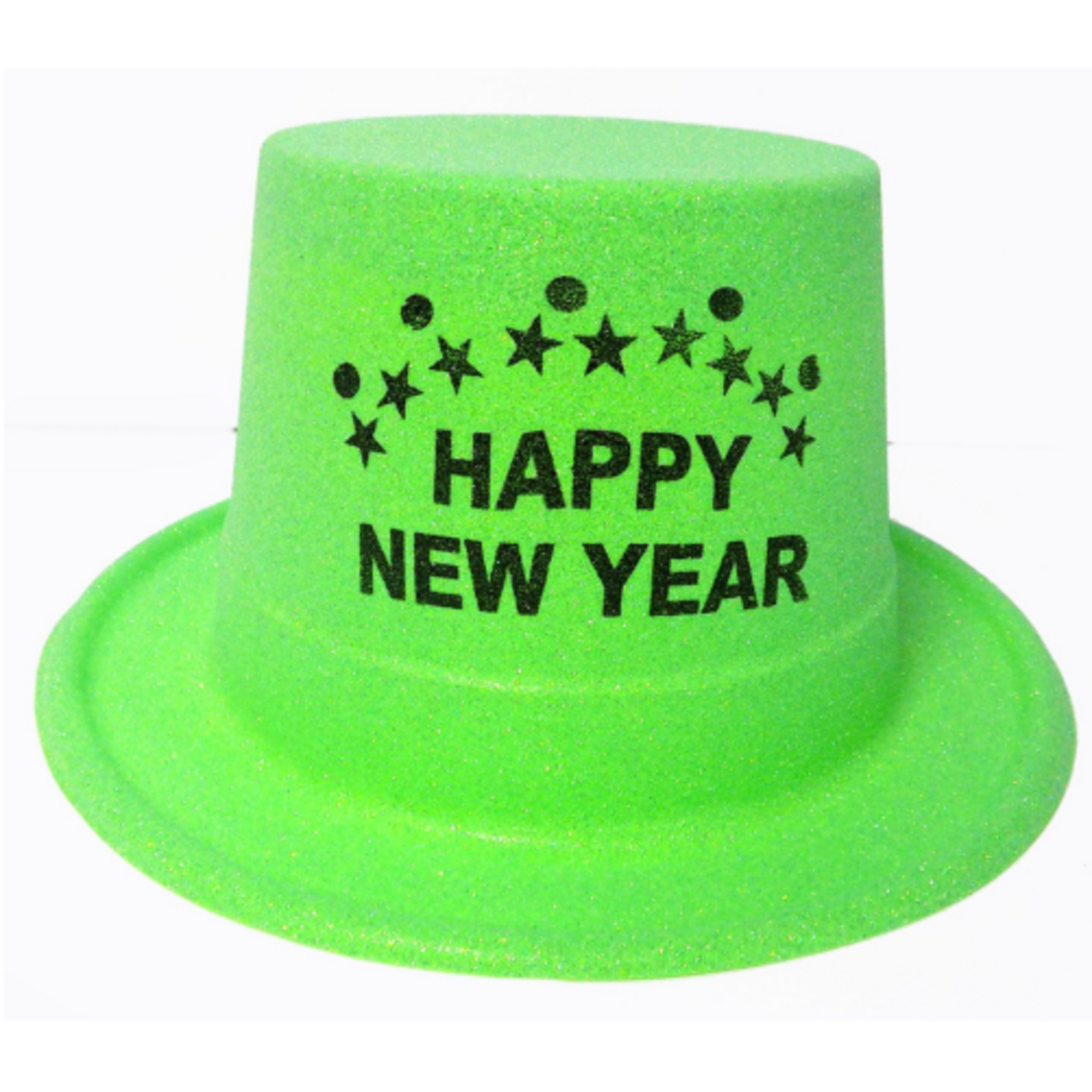 Glitter Happy New Year Plastic Top Hat