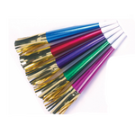 9" Foil Horn With Metallic Fringe Assorted