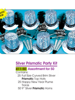 Prismatic Party Kit For 50 People - Silver