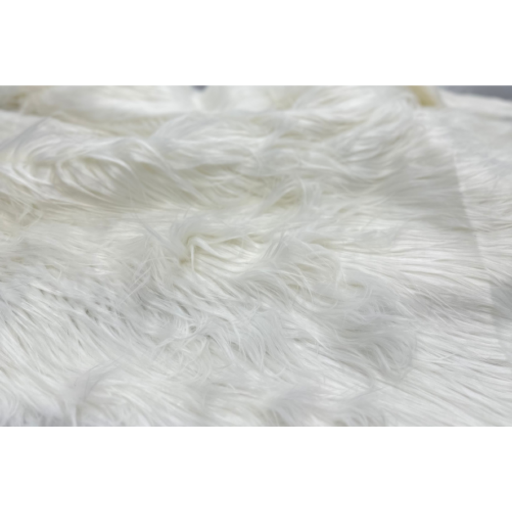 Plush Solid - Long Hair Fabric 58 Inches White
