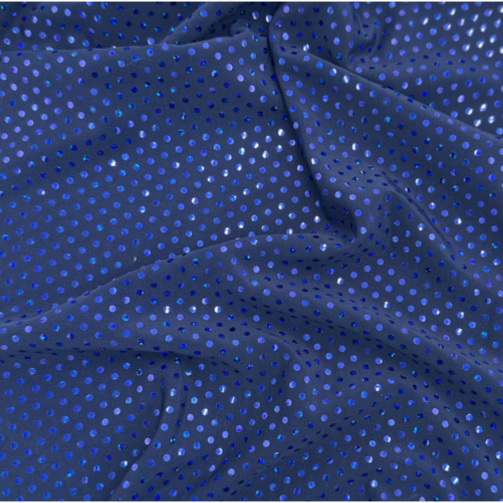 SPANDEX 2MM HOLOGRAPHIC POLYESTER ROYAL