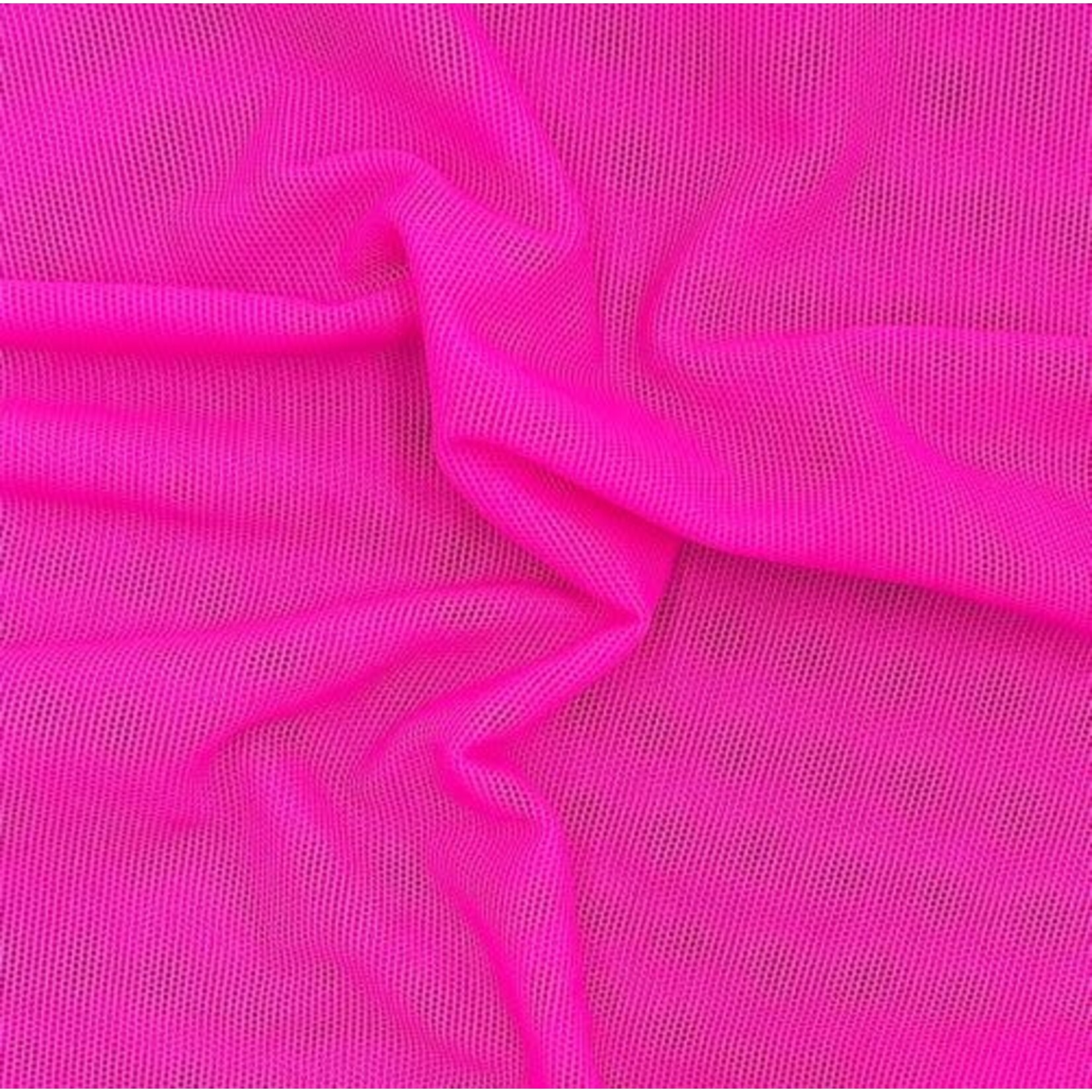 Stretch Mesh Plain  Hot Pink