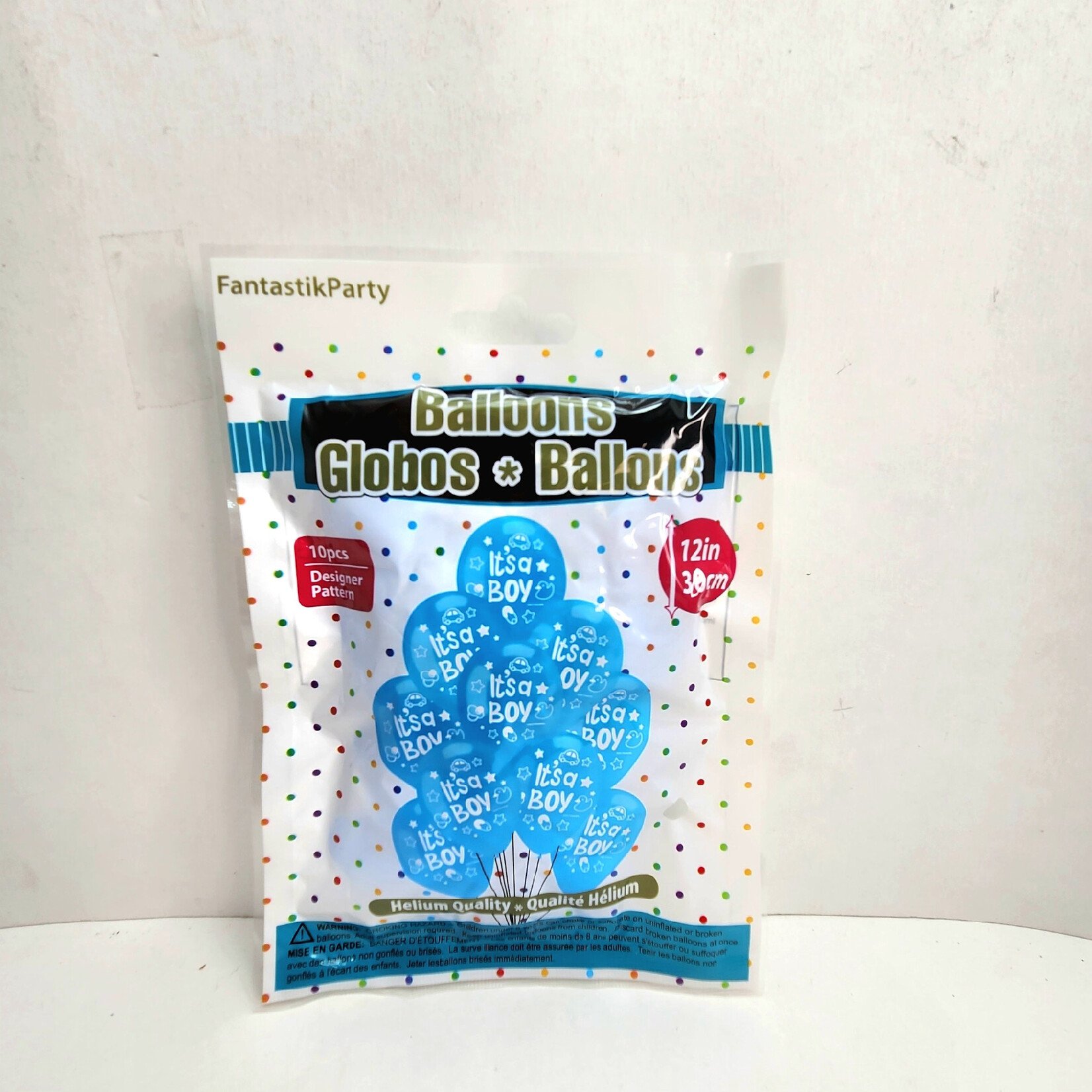 Helium Quality 2 Sides Printed Balloons (It'S A Boy) Assorted Colours 12 Inch Round