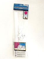 10CT 14" BALLOON STICKS WITH CUPS, WHITE ONLY