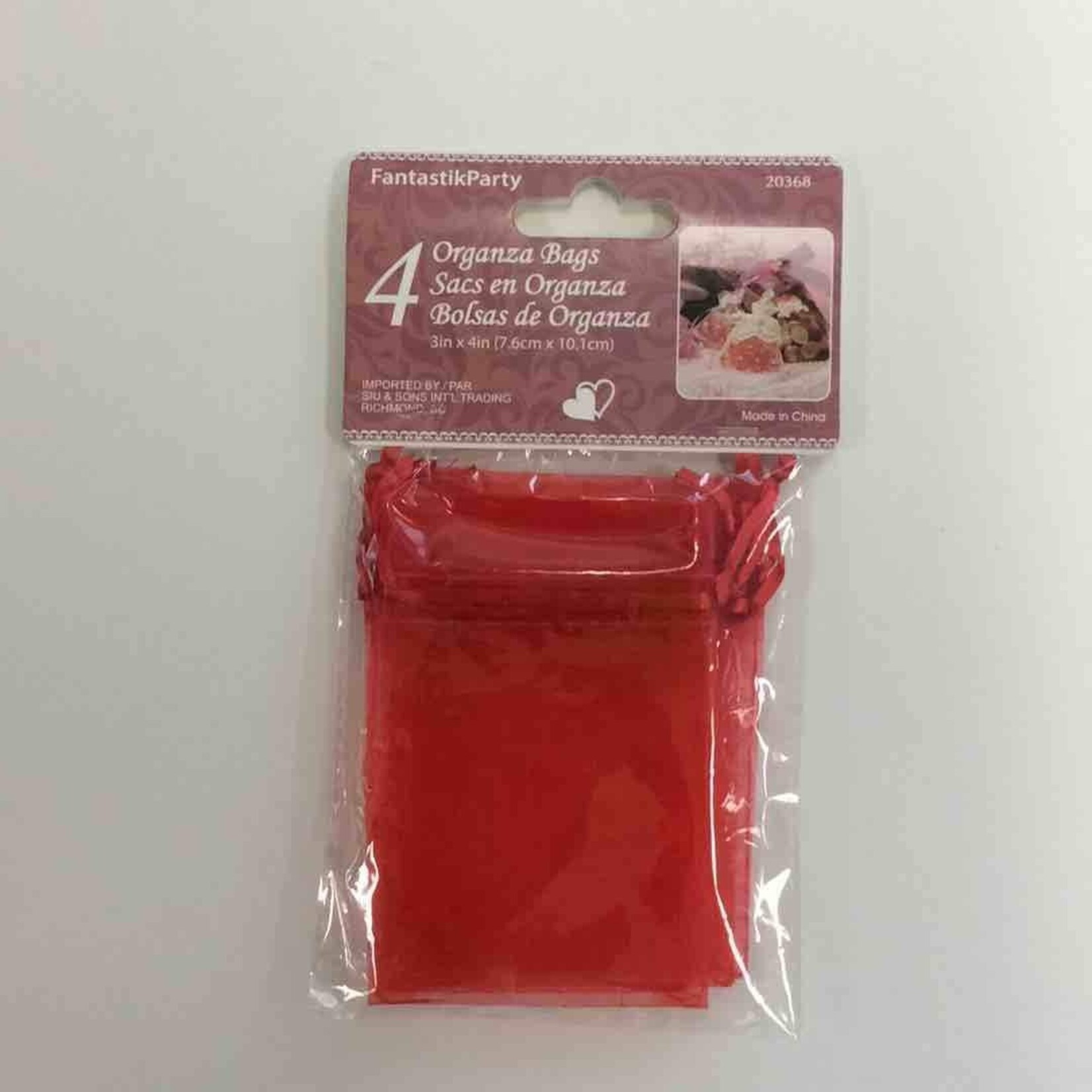 Organza Bags 3x4 Inches (4pcs)