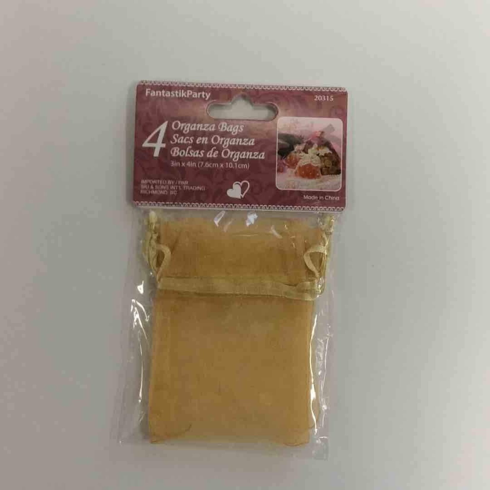 Organza Bags 3x4 Inches (4pcs)