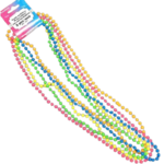 NEON BEAD NECKLACE Assorted Colours 32 Inches