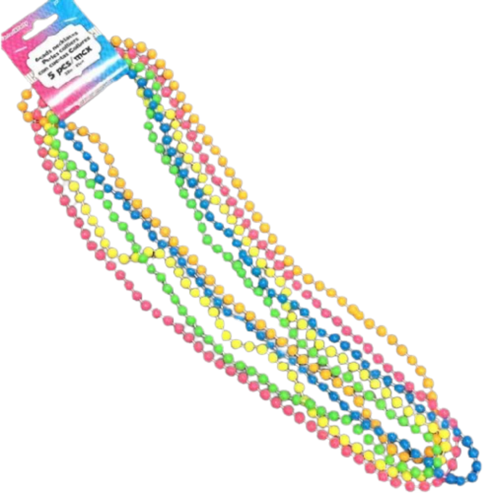 NEON BEAD NECKLACE Assorted Colours 32 Inches