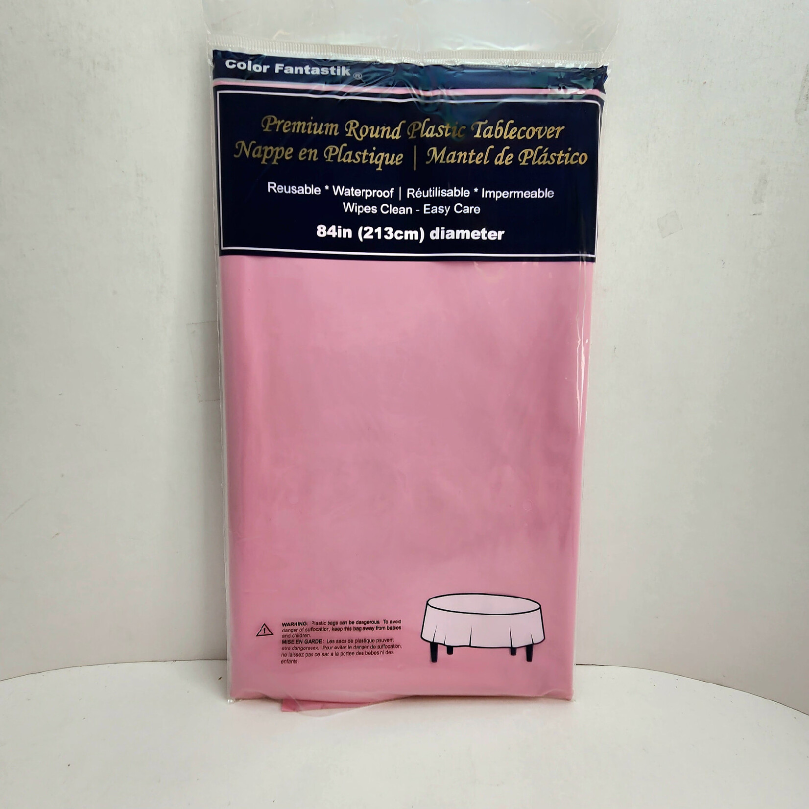 Vinyl Table Cover 84 Inch Round