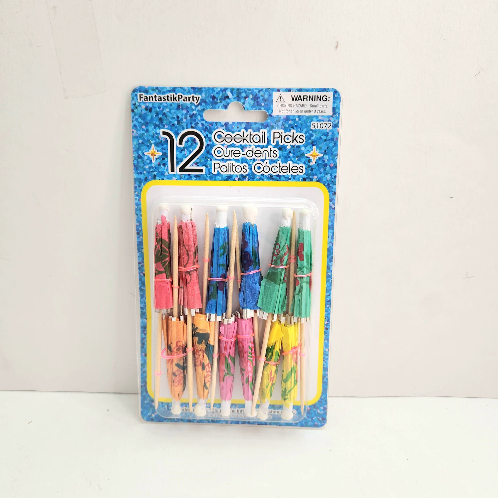 Cocktail Picks - Parasol Design Multi-coloured