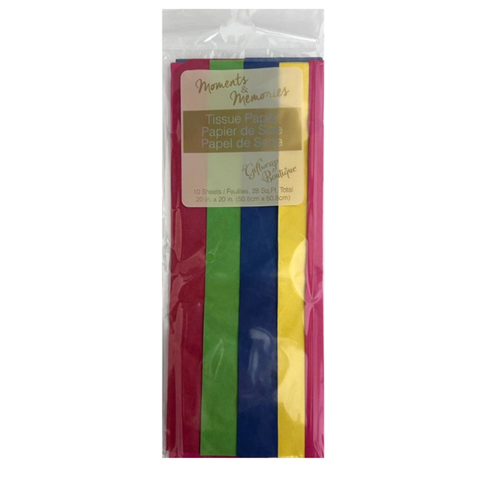 10CT STEP FOLD MULTI COLOR TISSUE WRAPS;PREMIUM