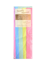 10CT STEP FOLD MULTI COLOR TISSUE WRAPS; PASTEL