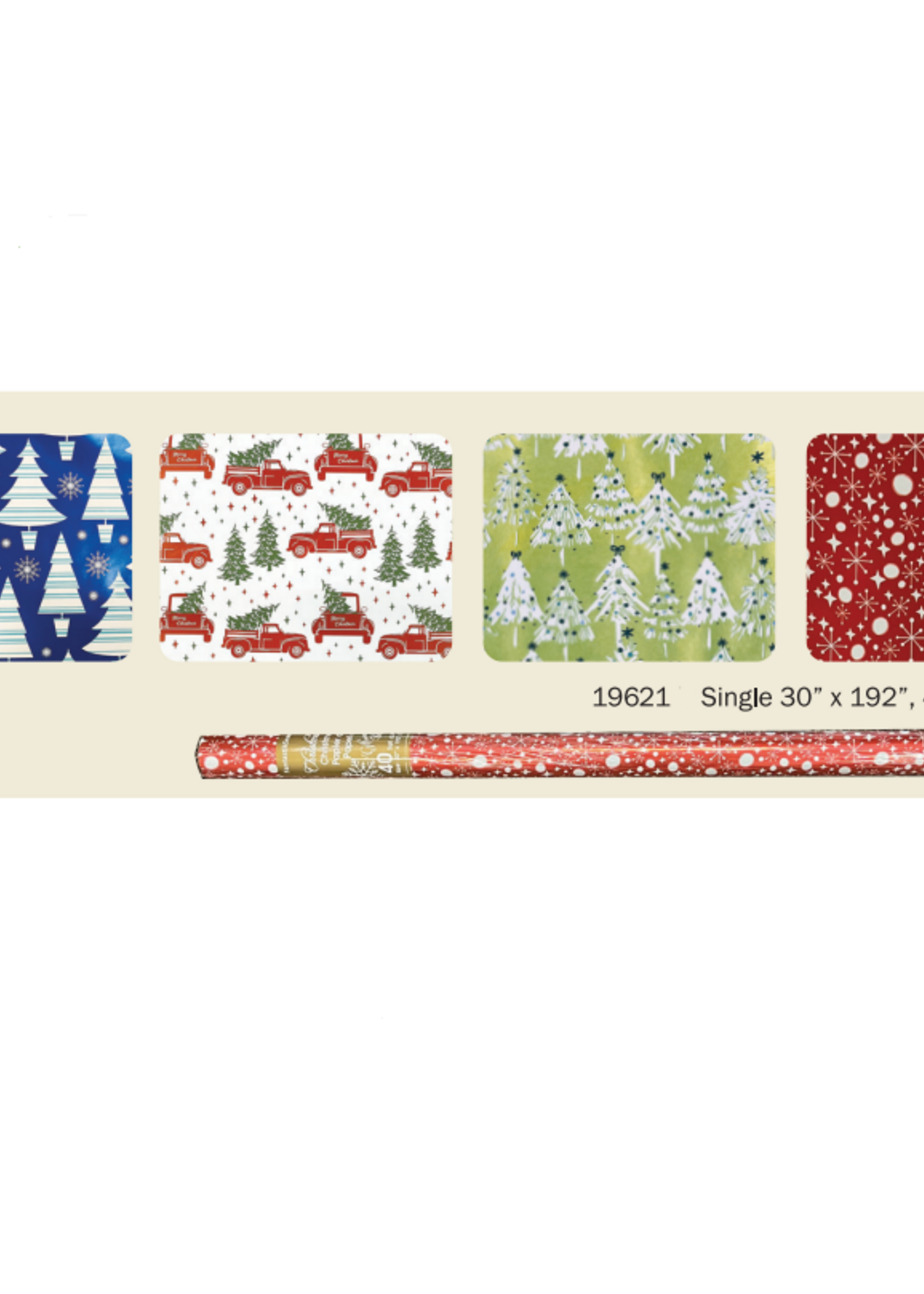 30" x 40SQFT CHRISTMAS PAPER ROLL; ASST CLASSIC