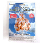 HELIUM CONFETTI BALLOON 6PCS ROSE GOLD