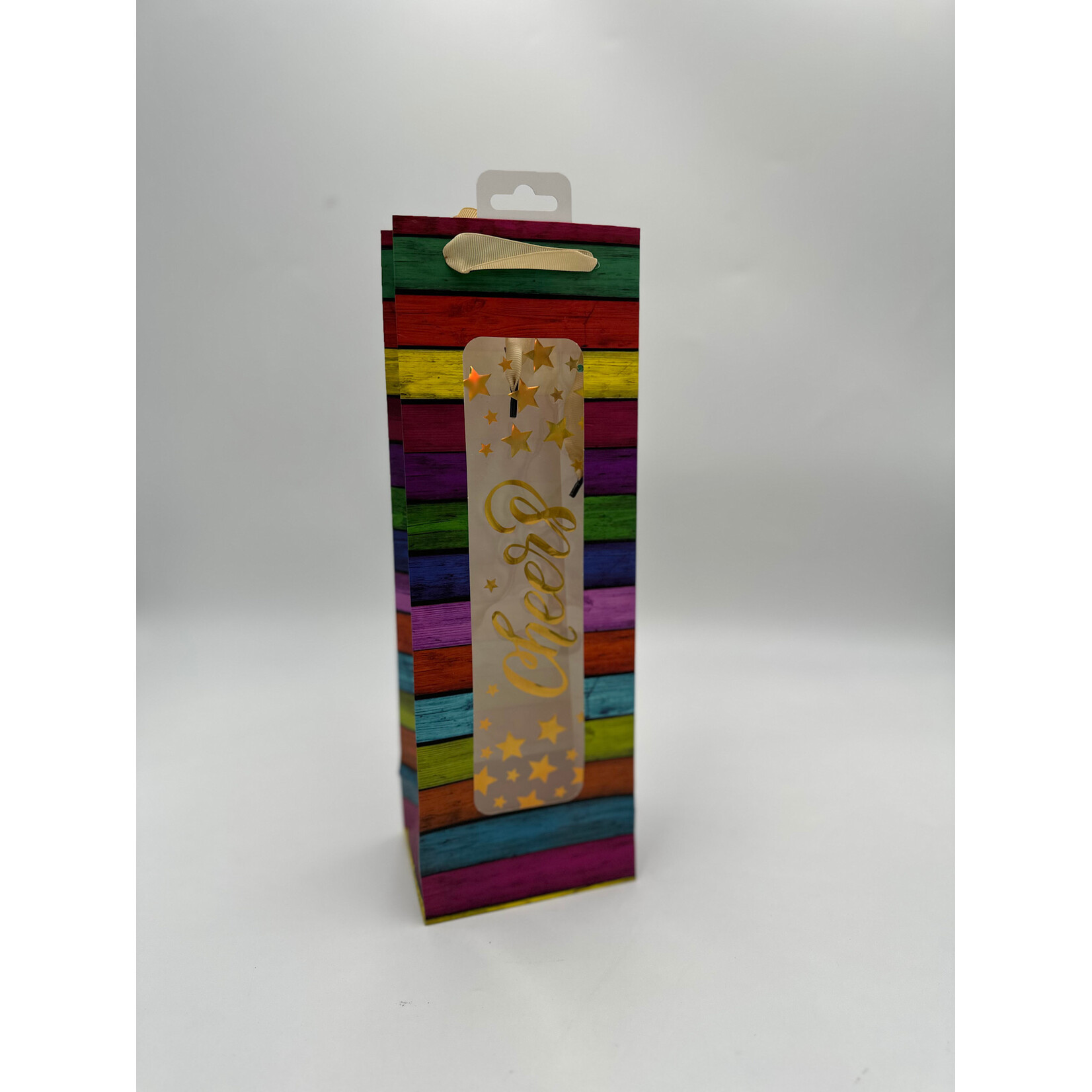 DELUXE WINE BAG WITH PVC WINDOW, CHEERS