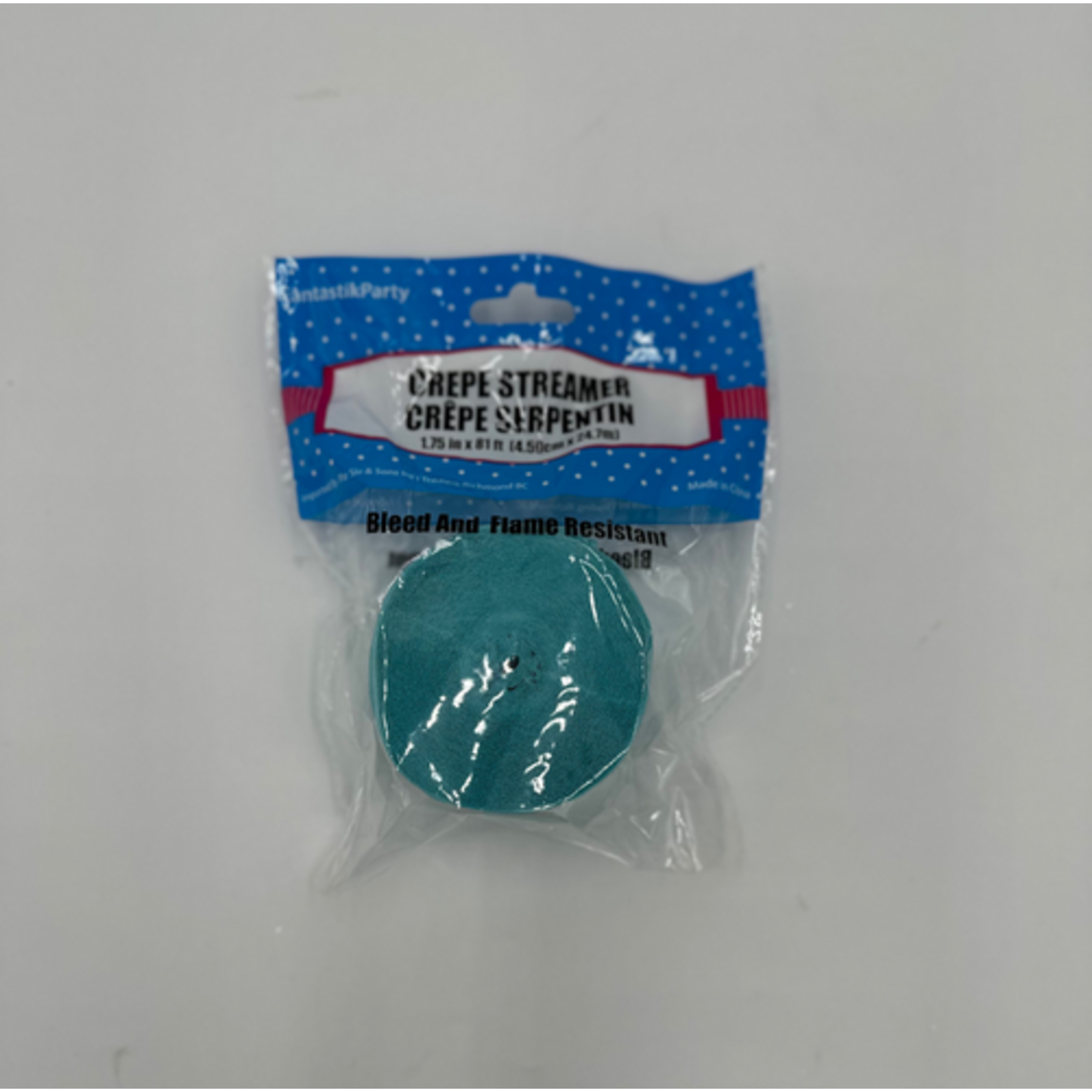 Crepe Streamers 1.75 x 81 Inches light blue